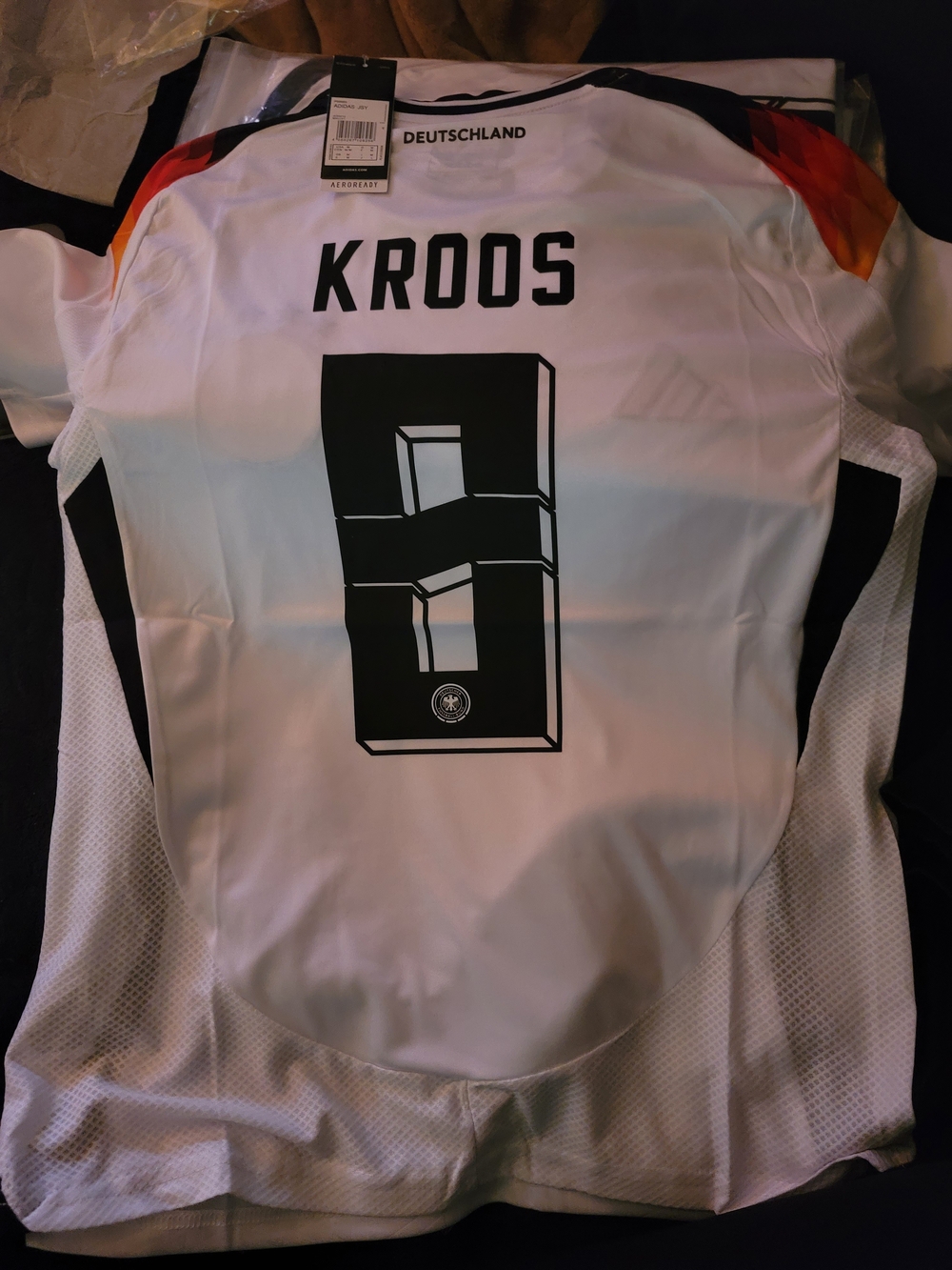 Toni Kroos Adidas Germany Home Jersey #8 / Men's Size MEDIUM / 2024